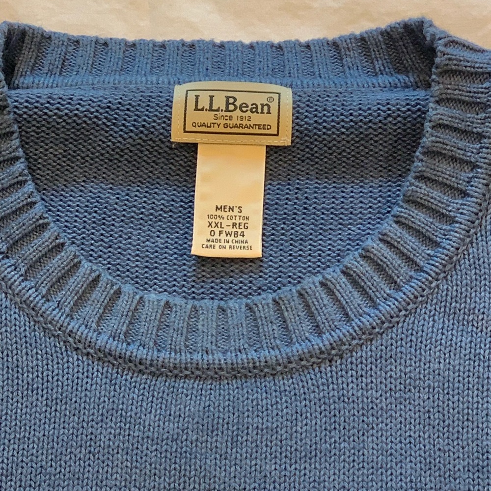 *SOLD* Men's LL Bean Cotton Crewneck Sweater - Picture 2 of 6